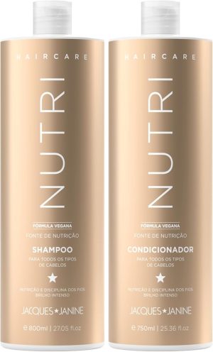 Kit Shampoo 800ml E Condicionador 750ml Nutri Jacques Janine