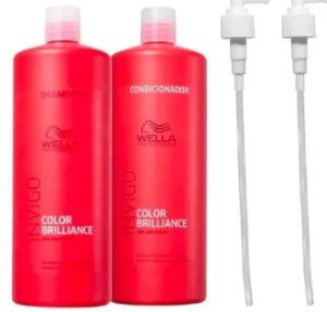 Kit Wella Invigo Brilliance Sh 1 L + Cond 1 L + Válvulas