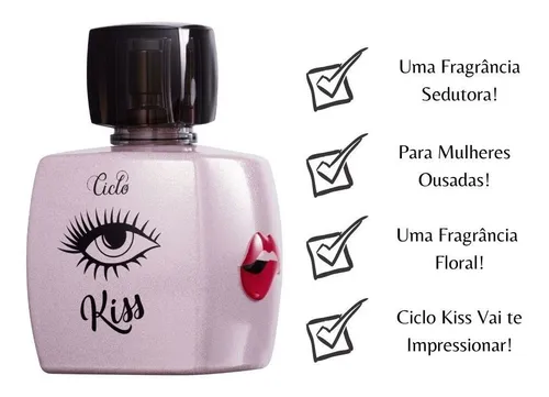 Ciclo Deo Colônia Kiss Feminino 100ml - Imagem 2