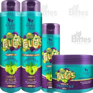 Kit Mega hidratação dos cabelos  Com Açaí (4 Itens) - Hábito Brasil